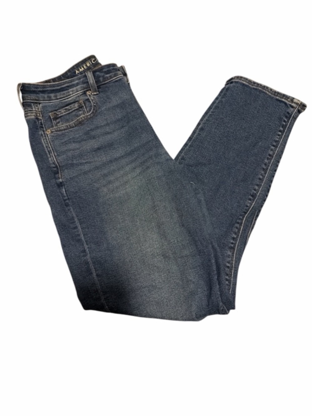 American Eagle Mom Jean Stretch - High-Waisted Distressed - Size 6 Regular - Picture 2 of 10